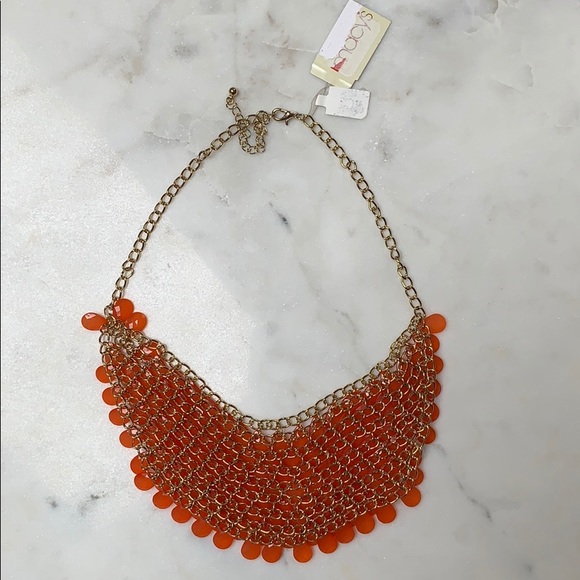 faceted tear-drop beaded statement necklace - Picture 3 of 5